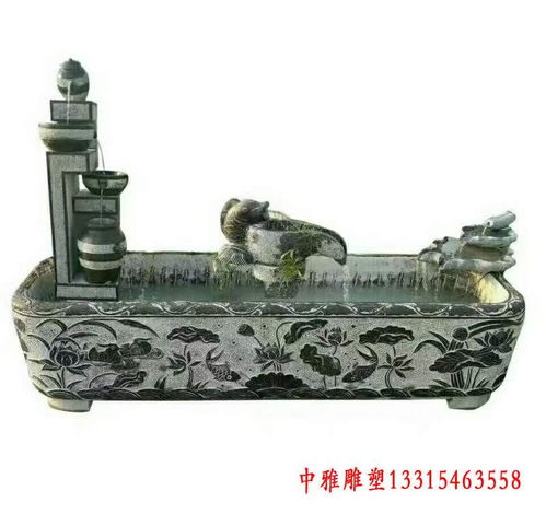 鯉魚石浮雕水缸 傳統(tǒng)工藝與現(xiàn)代美學(xué)的完美融合